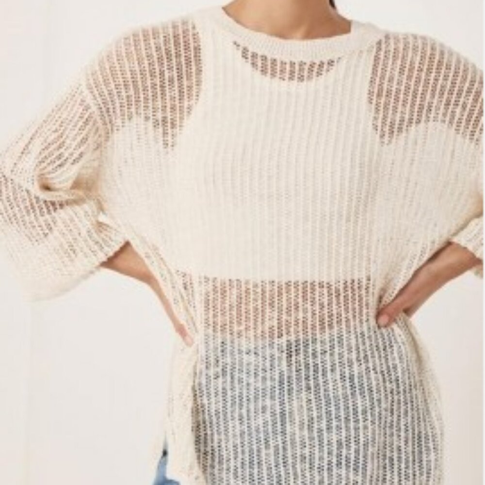 SPELL Willow Oversized Jumper BNWT lightweight cover-up sweater ivory knit FSOT - Picture 2 of 5